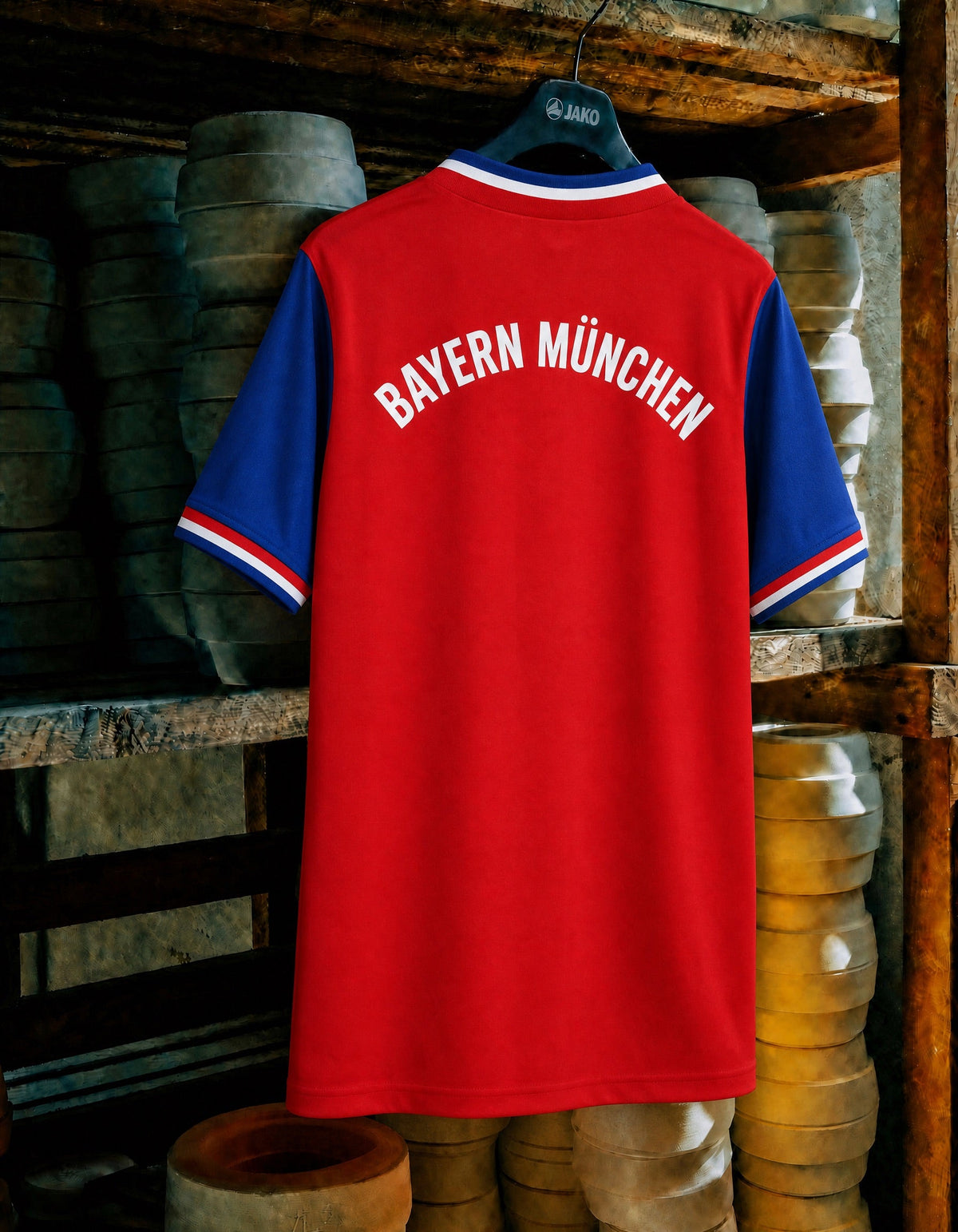 Dettaglio design Bayern Monaco anni Novanta calcio retro