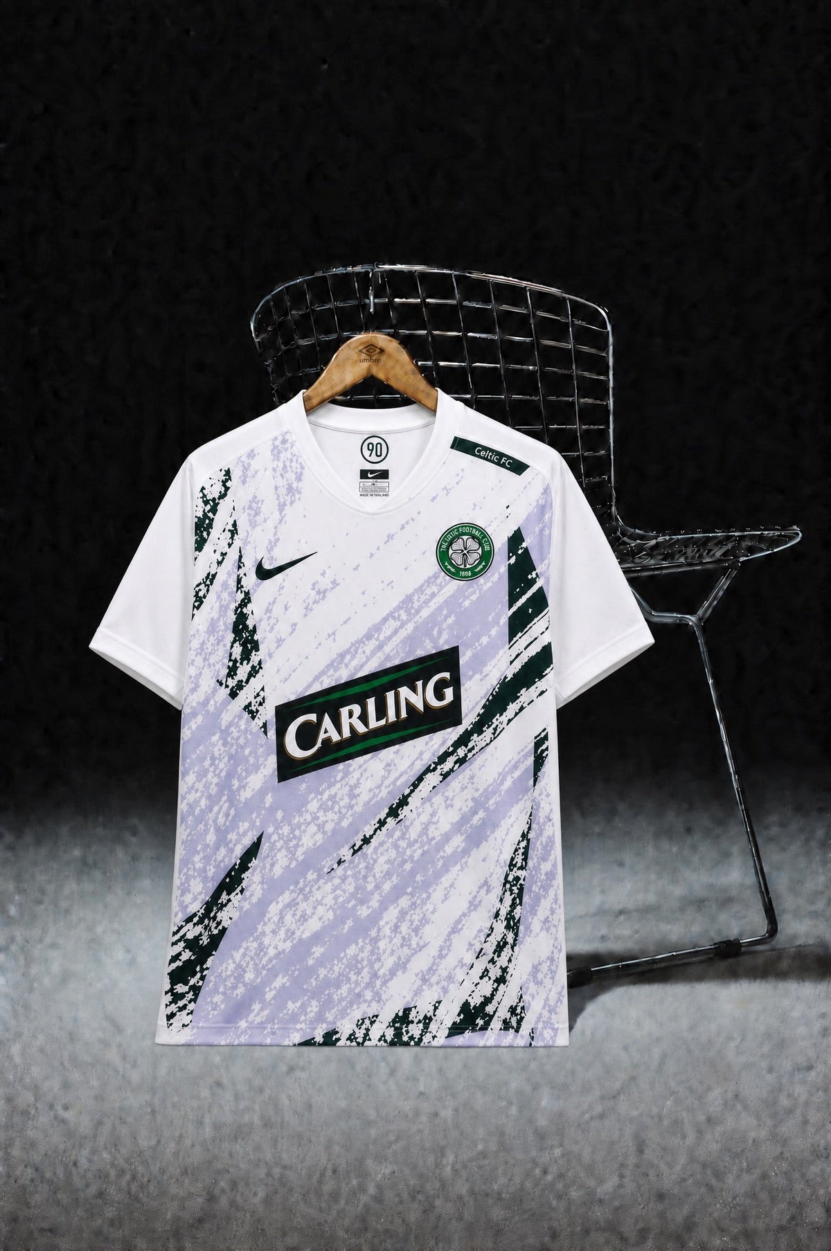 Dettaglio frontale football shirt Celtic away 2007/08