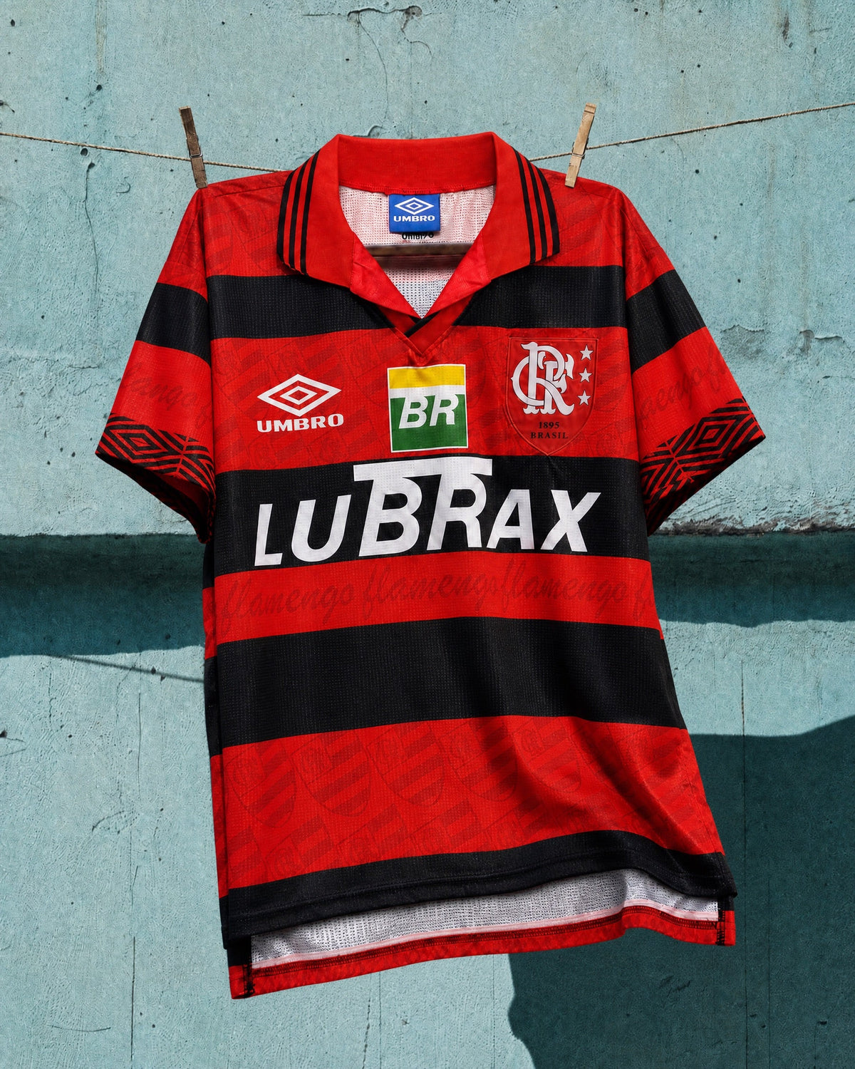 Flamengo maglia home 1995/96 rosso nera stile rétro anni ’90