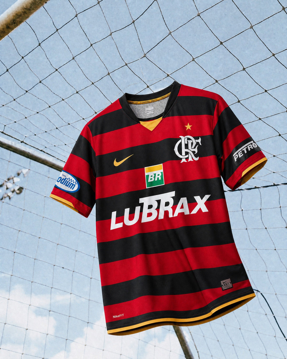 Dettaglio frontale Flamengo jersey home 2008/09 stile rétro