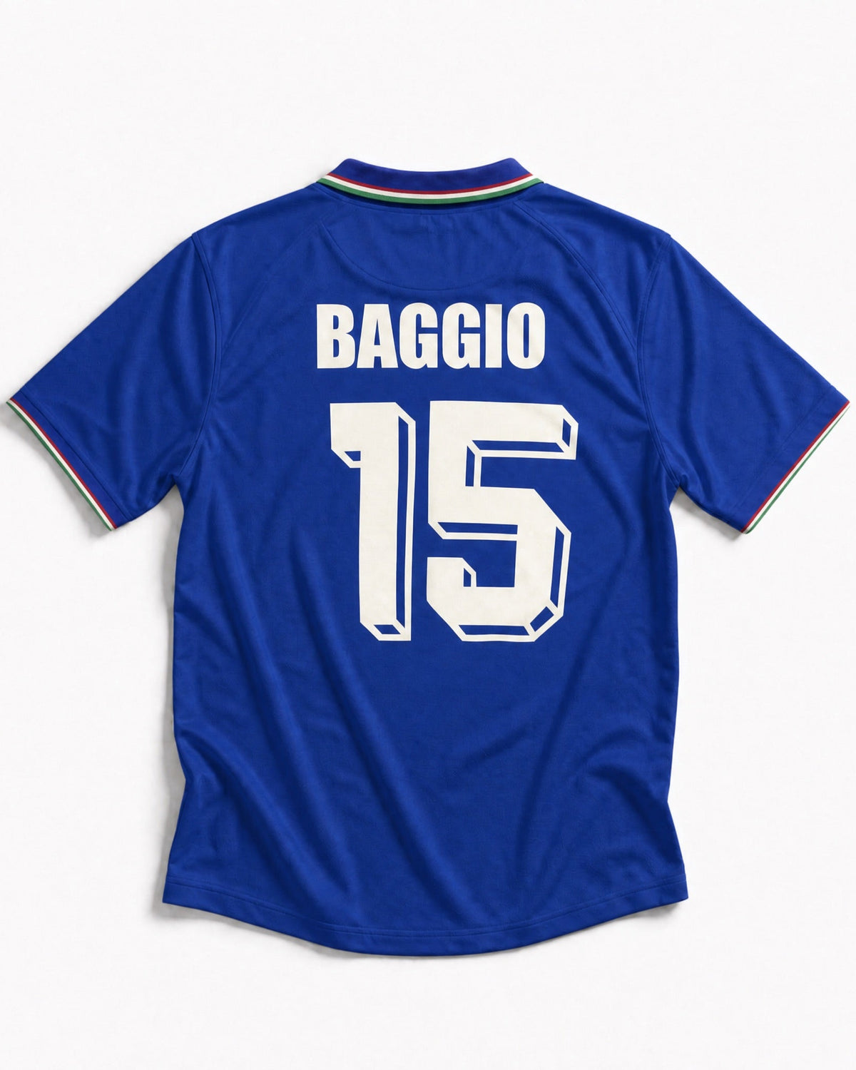 Retro maglia azzurra Italia 1990 Baggio numero 15 bianco con stile originale