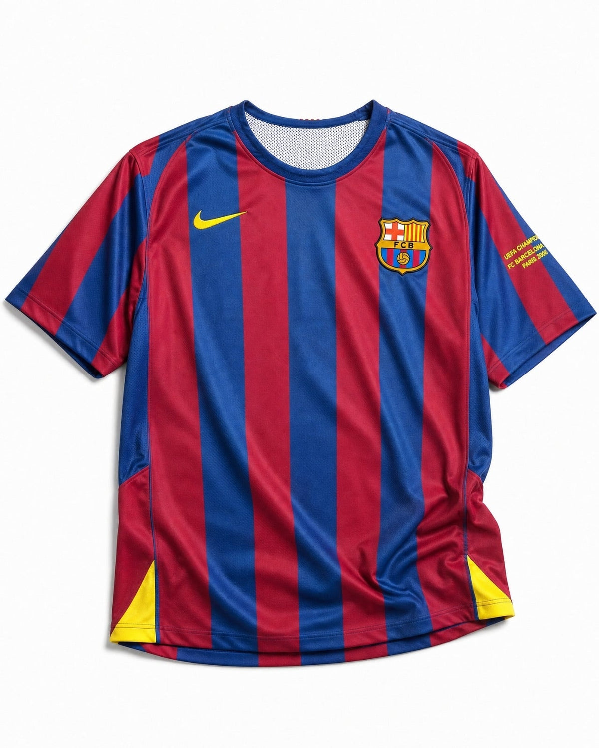 Ronaldinho con maglia Barcellona Home 2005/06 durante partita Champions League
