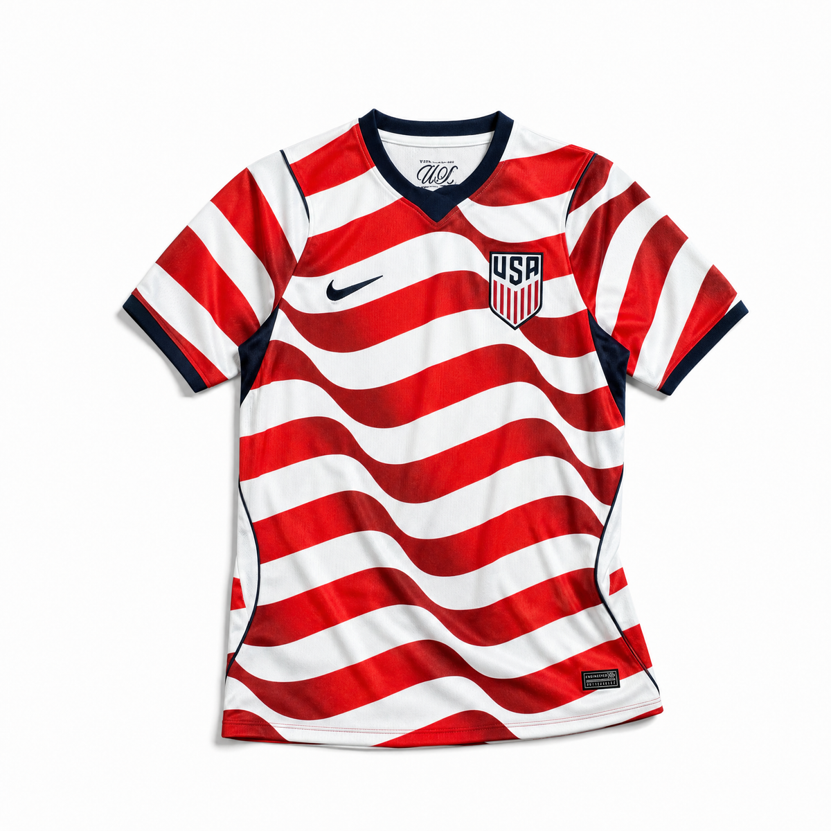 Maglia USA Home 2026 bianca Sail Nike con onde rosse Stars and Stripes