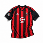 Maglia home Milan 2002/03 rossonera vintage vista frontale