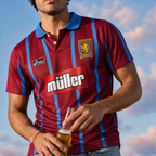 Camiseta local del Aston Villa 1993/95
