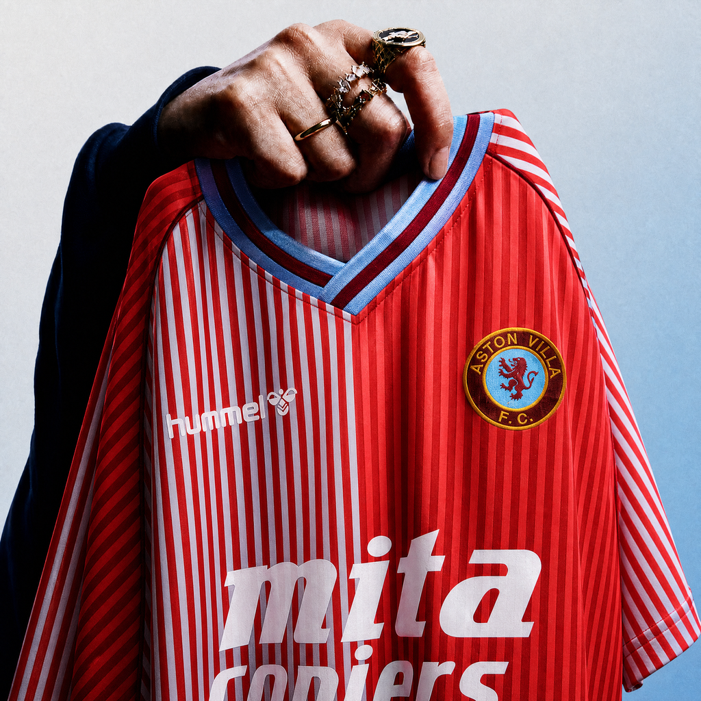 Camiseta local del Aston Villa 1988/89