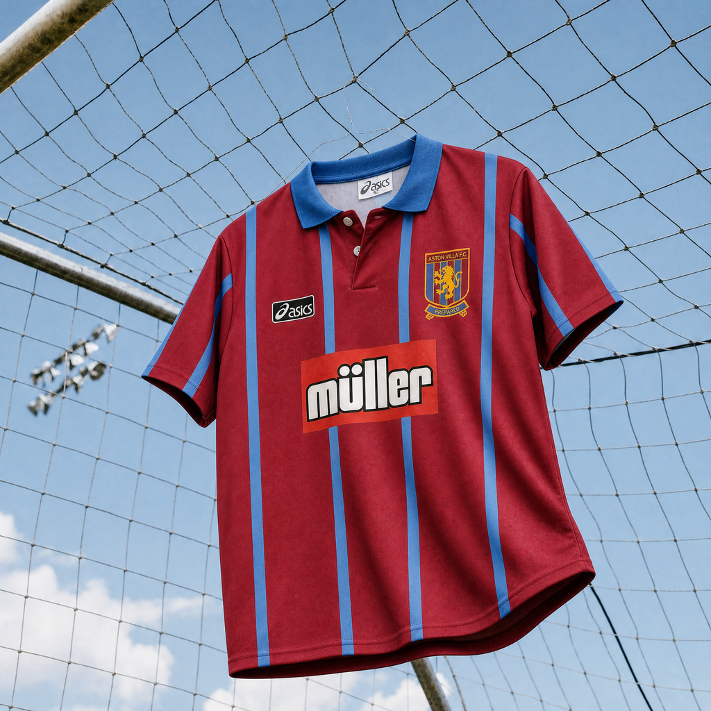 Camiseta local del Aston Villa 1993/95