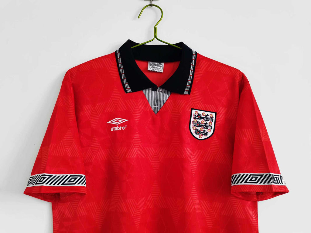 Inghilterra Maglia Away Red 1990