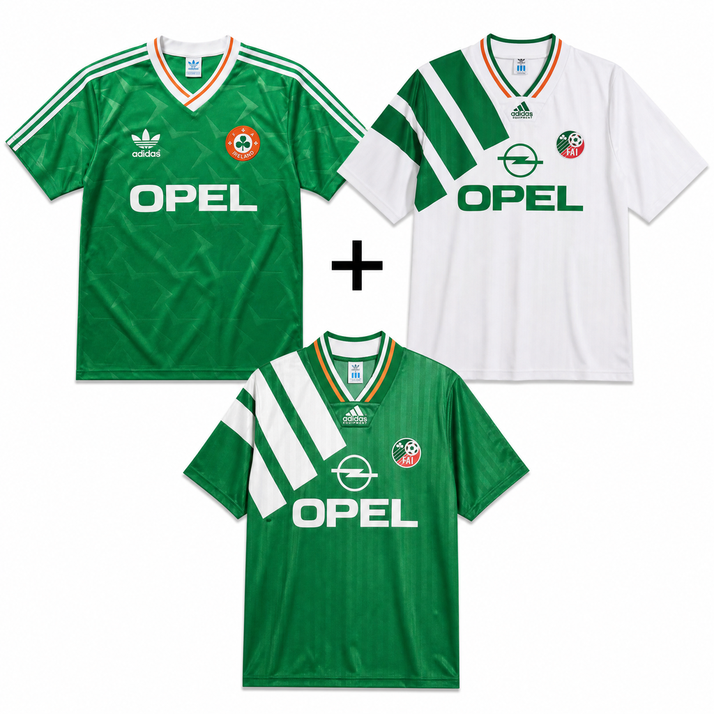 Irlande 1990 + Irlande Away 1994 + Irlande Home 1994