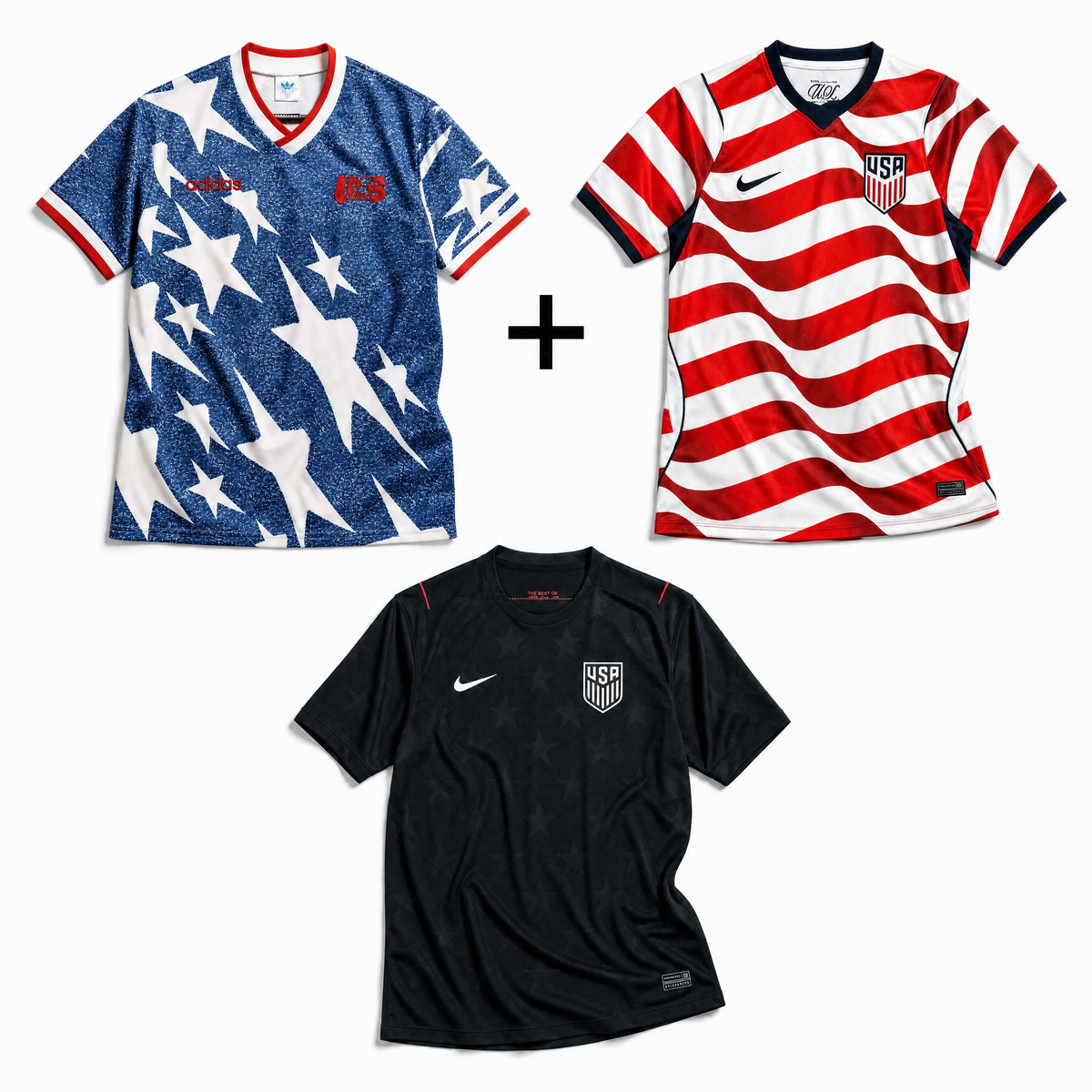 USA Ude 1994 + USA Hjemme 2026 + USA Ude 2026