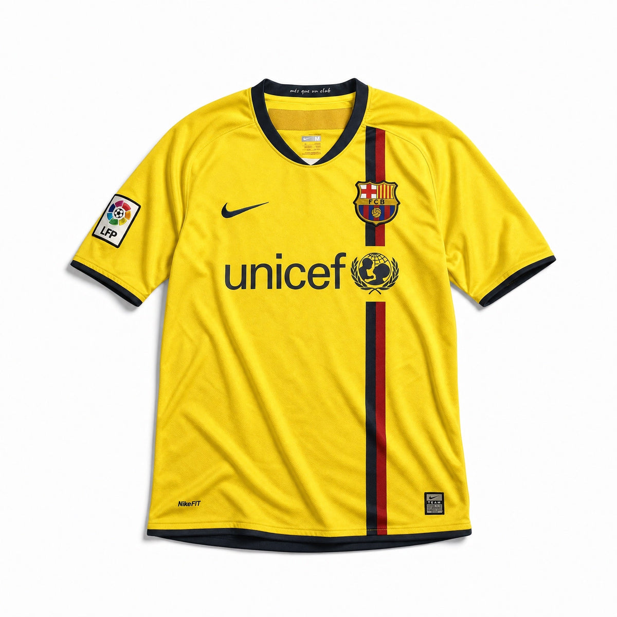 Maglia Barcellona 2008/09 away vista frontale colore giallo