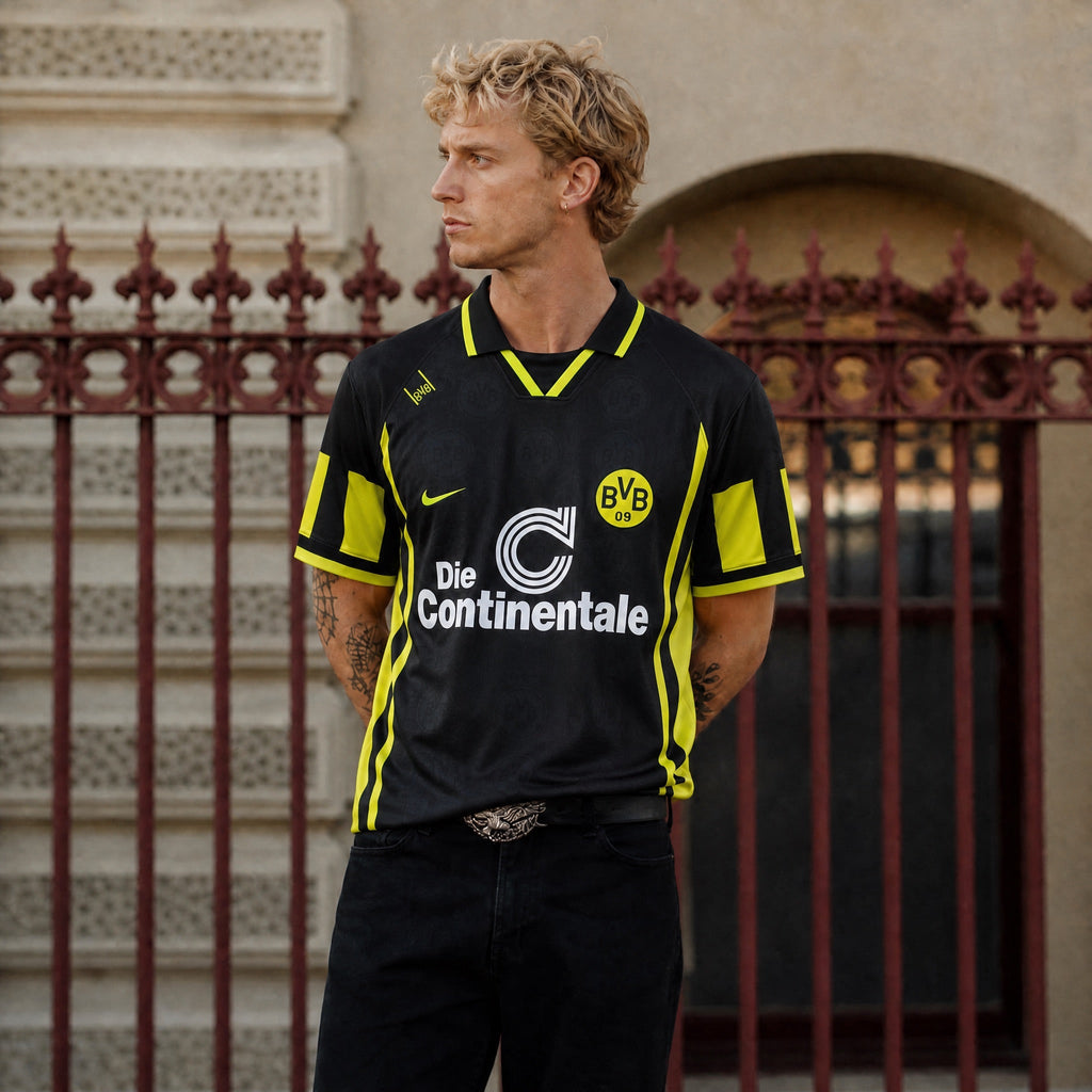 Borussia Dortmund Trøje Ude Sort 1995/96