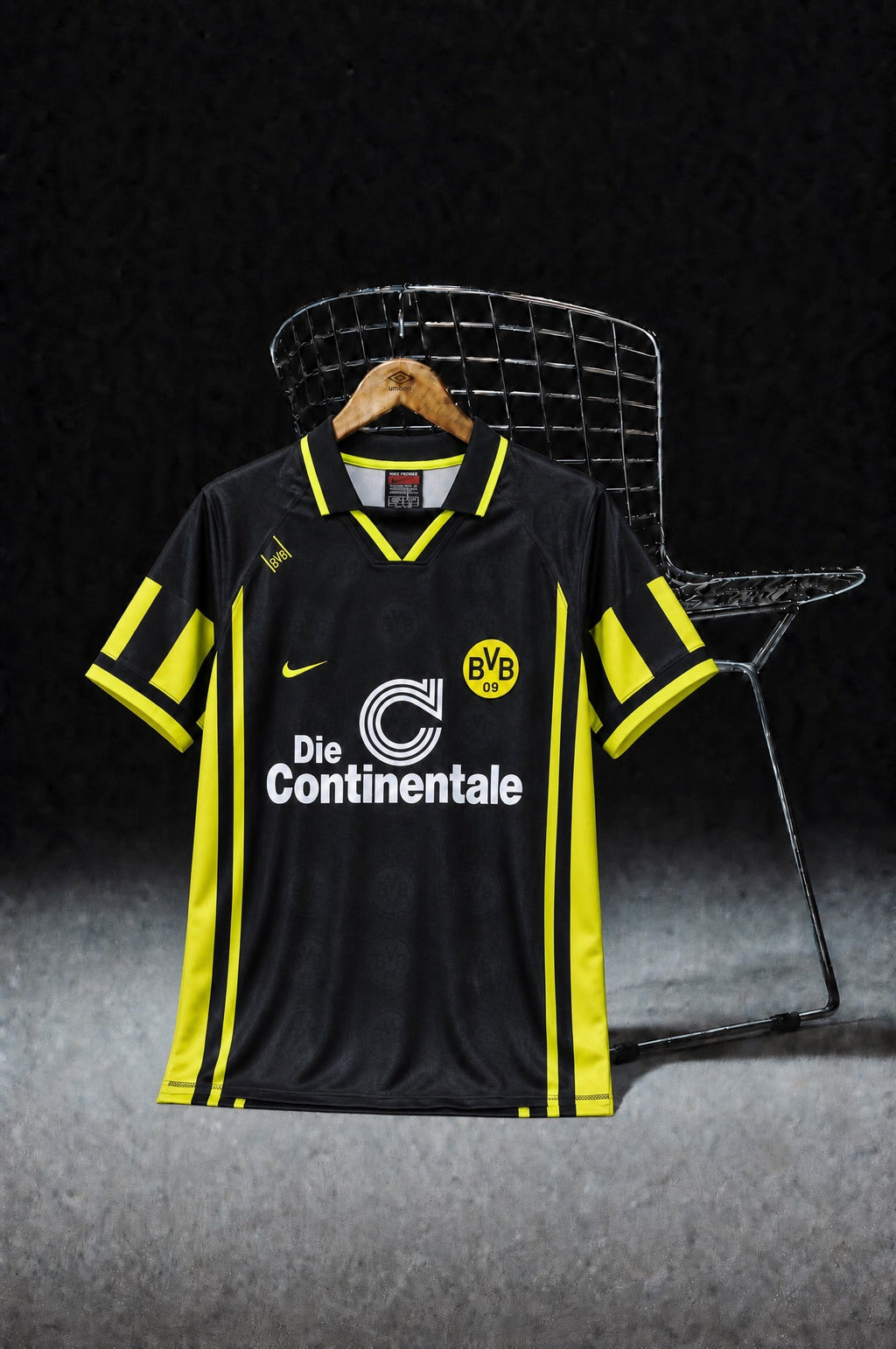 Borussia Dortmund Trøje Ude Sort 1995/96