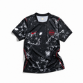 Maglia Canada Away 2026 World Cup nera vista frontale pattern astratto spray
