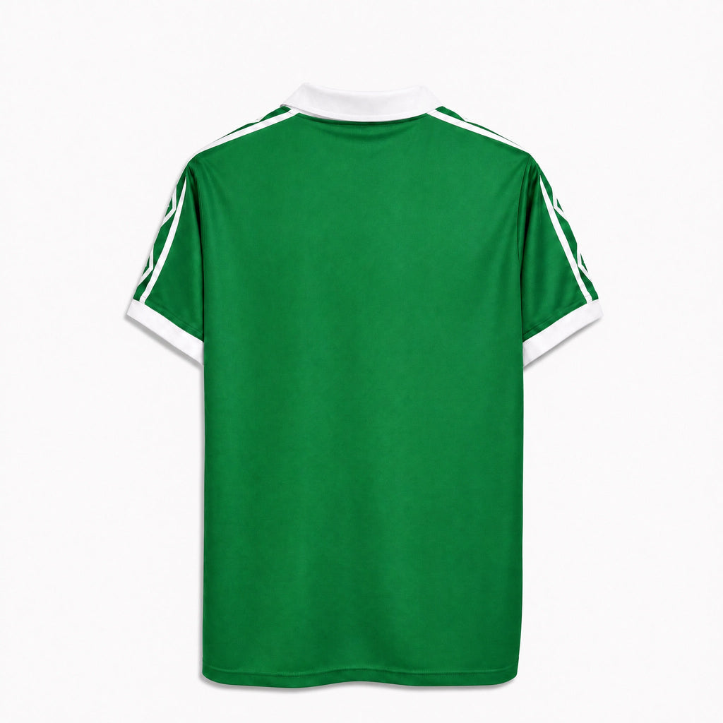Dettaglio spalla verde jersey vintage Celtic
