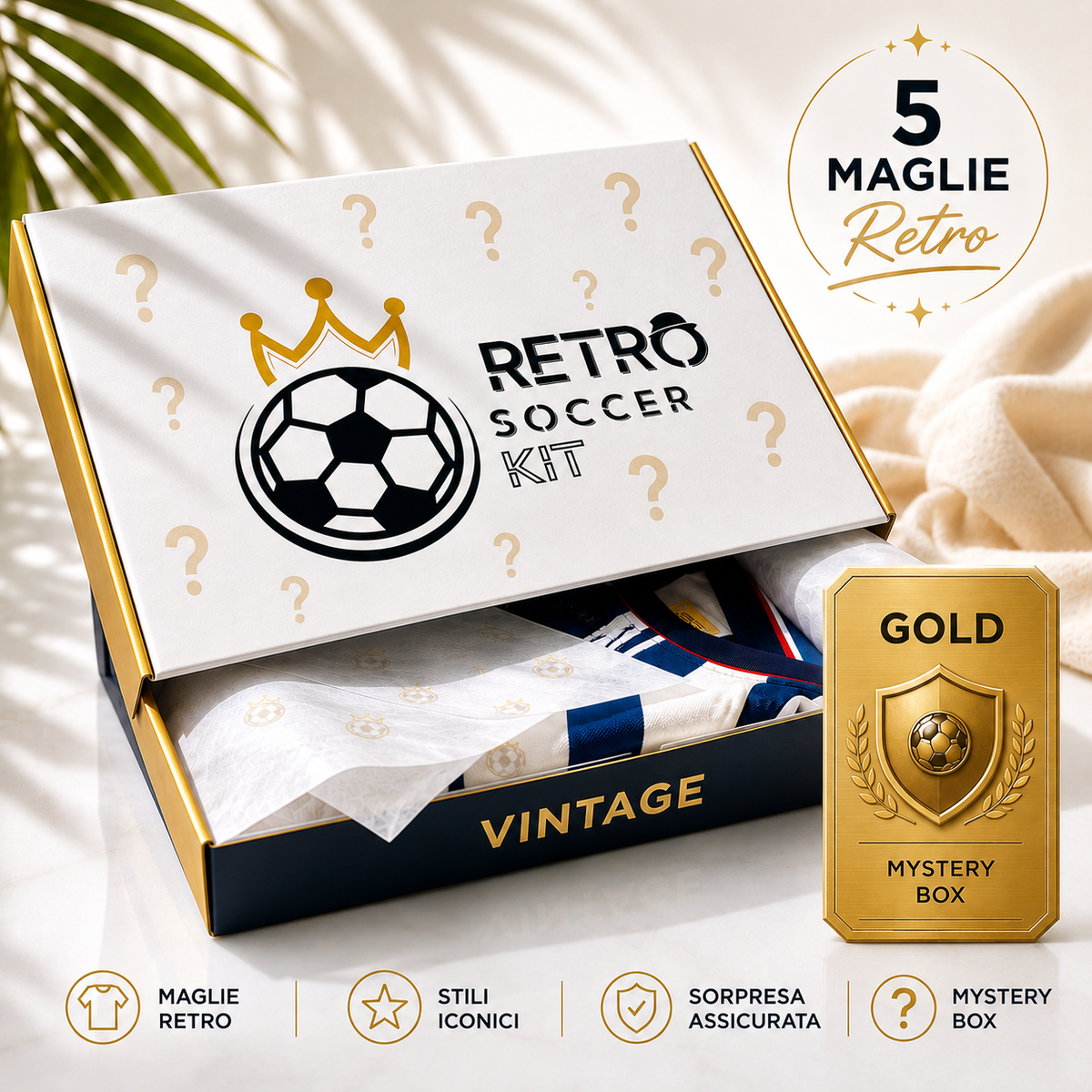 MYSTERY BOX GOLD (5 overraskelsestrøjer)