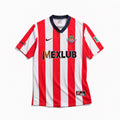 Chivas Maglia Home 1996/97 vintage con strisce rosse e bianche vista frontale