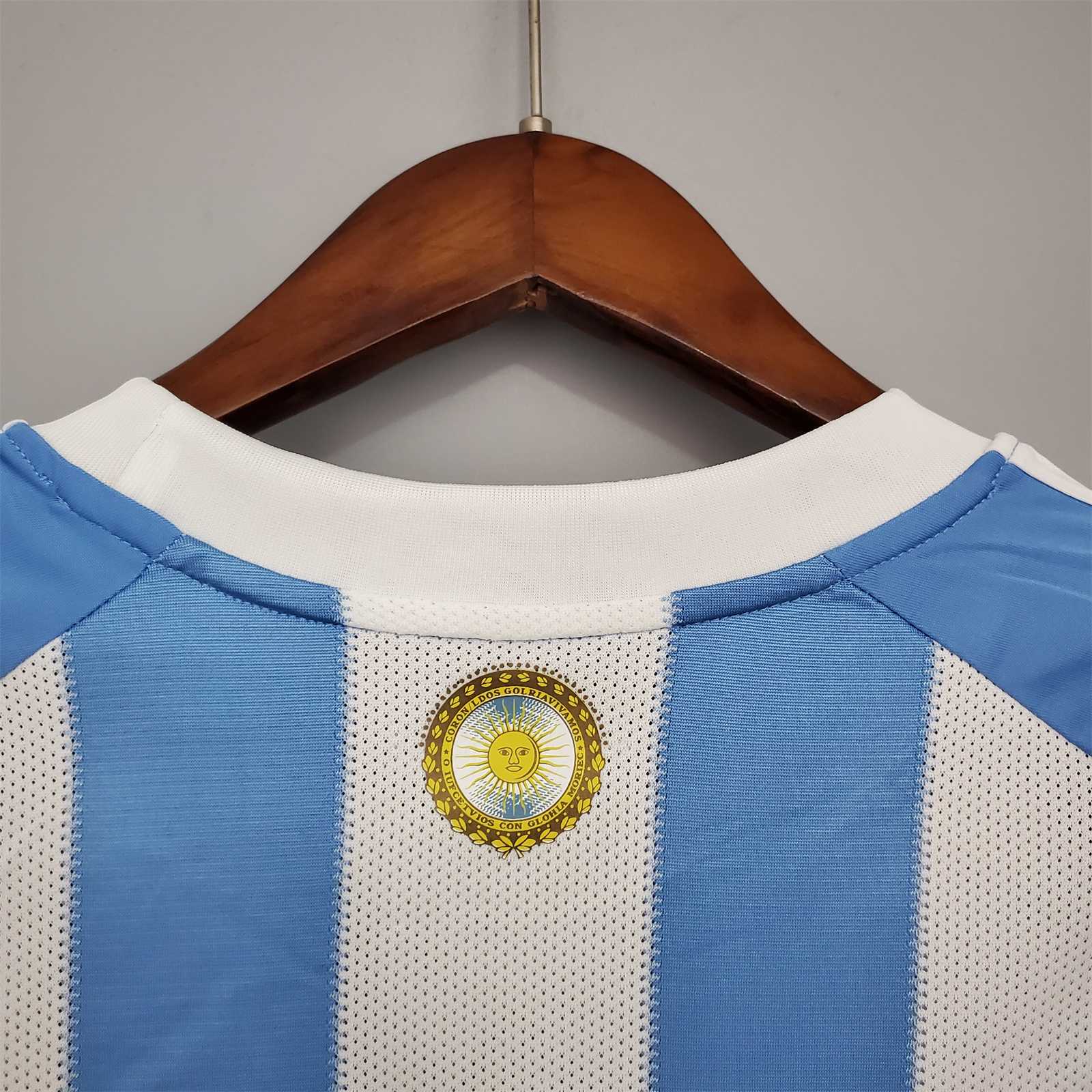 Colletto maglia Argentina 2010 dettagli esterni