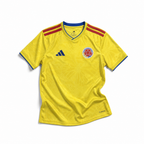 Colombia maglia home 2026 World Cup vista frontale colore giallo dettagli moderni
