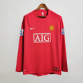 Man. United Maillot domicile Premier League manches longues 2007/08