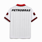Flamengo maglia away 1995 anniversario 100 anni colore bianco con fascia rosso nera
