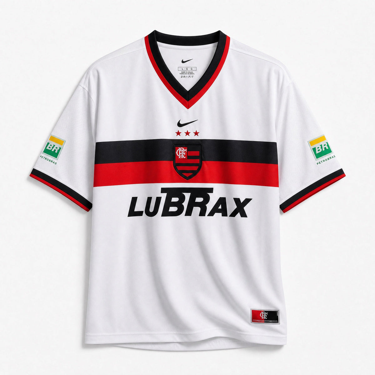 Flamengo maglia away 2001/02 bianca con dettagli rosso neri
