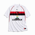 Flamengo maglia away 2002/03 bianca con banda rossonera frontale
