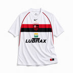 Flamengo maglia away 2002/03 bianca con banda rossonera frontale
