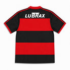 Flamengo home shirt 1990/91 con bande orizzontali rosso nere
