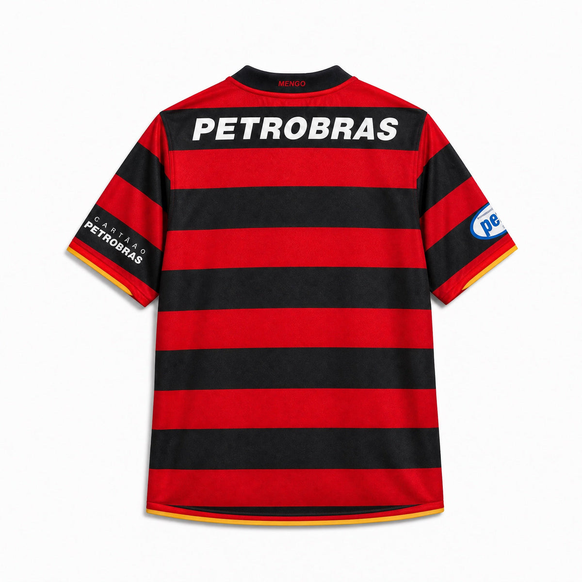 Close-up colletto e texture Flamengo maglia home 2008/09
