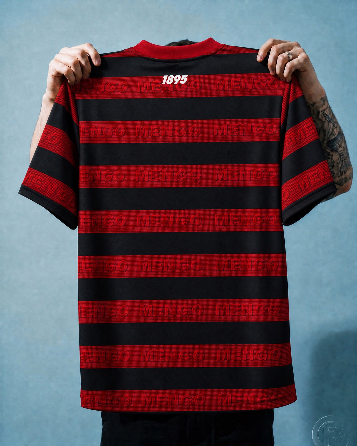 Close-up texture e dettagli Flamengo soccer jersey 2018/19
