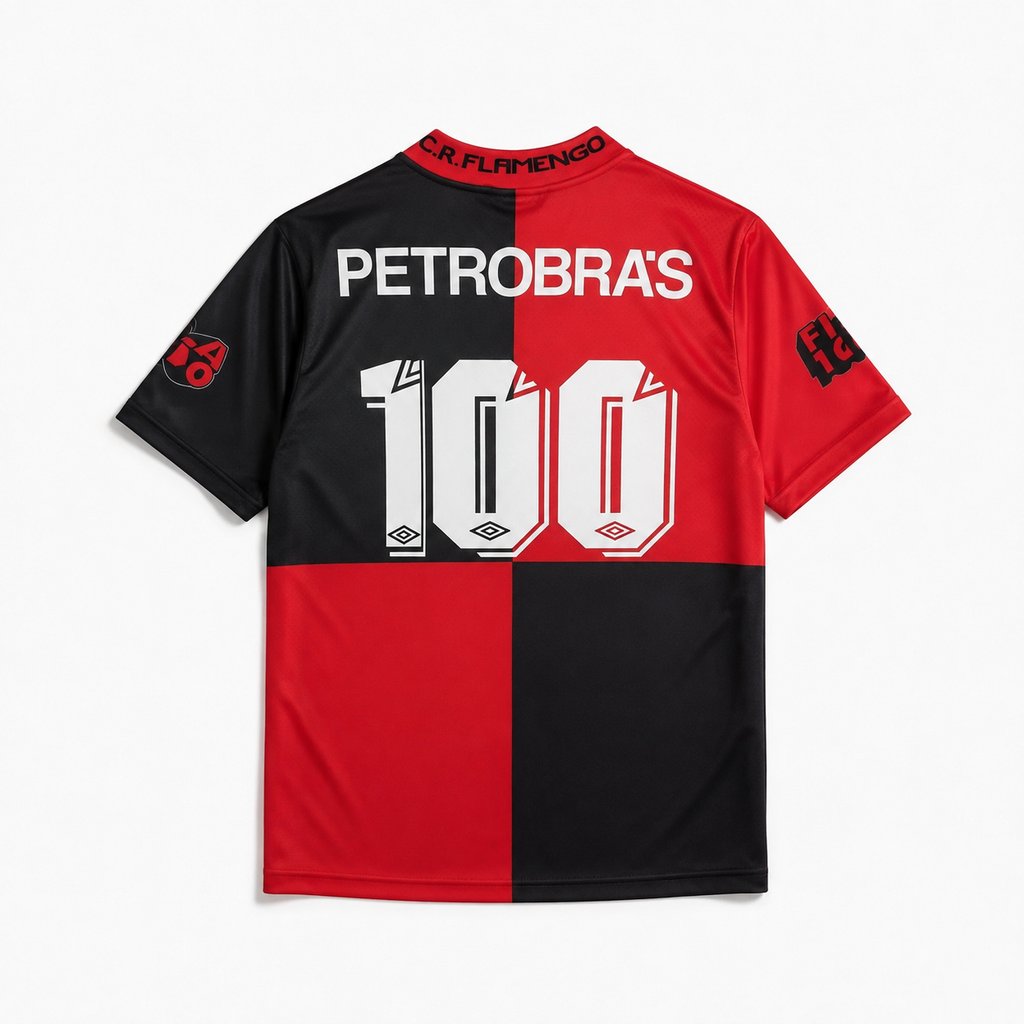 Flamengo maglia home 1994 centenario edizione limitata rosso nero
