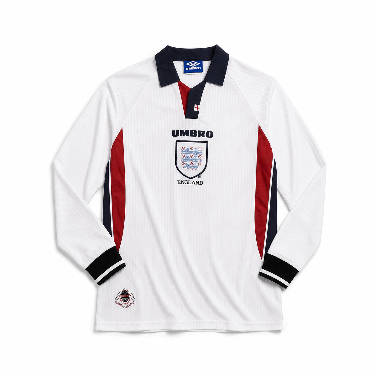 Maglia Inghilterra Beckham numero 7 Home 1998 vista frontale