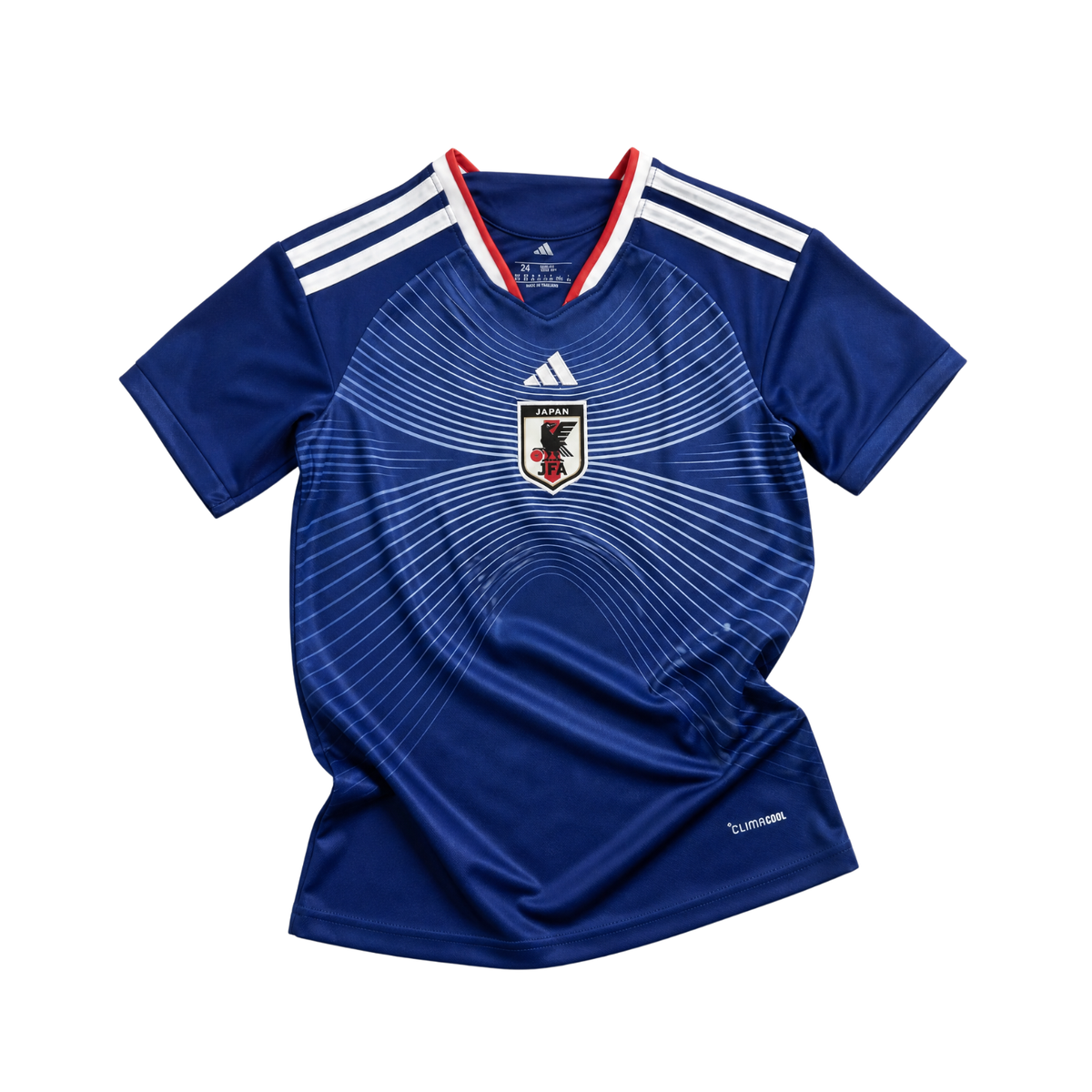 Maglia Giappone Home 2026 World Cup blu vista frontale design moderno pattern dinamico