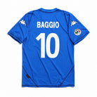 Retro maglia azzurra Brescia 2003/04 Baggio numero 10 bianco con font ufficiale.
