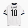 Retro maglia bianca Inter 1998/99 Baggio numero 10 in blu.
