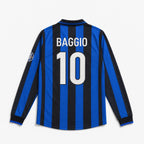 Retro maglia Inter 1998/99 Baggio numero 10 manica lunga con font originale.
