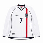 Maglia Beckham Inghilterra Home Long 2002 vista frontale