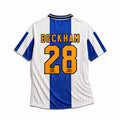 Maglia Beckham Manchester United Away 1994/95 vista posteriore con nome e numero