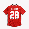 Maglia Beckham Man. United Home 1994/95 numero 28 vista posteriore