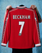 Dettaglio maglia Beckham Manchester United Home Long 1998/99