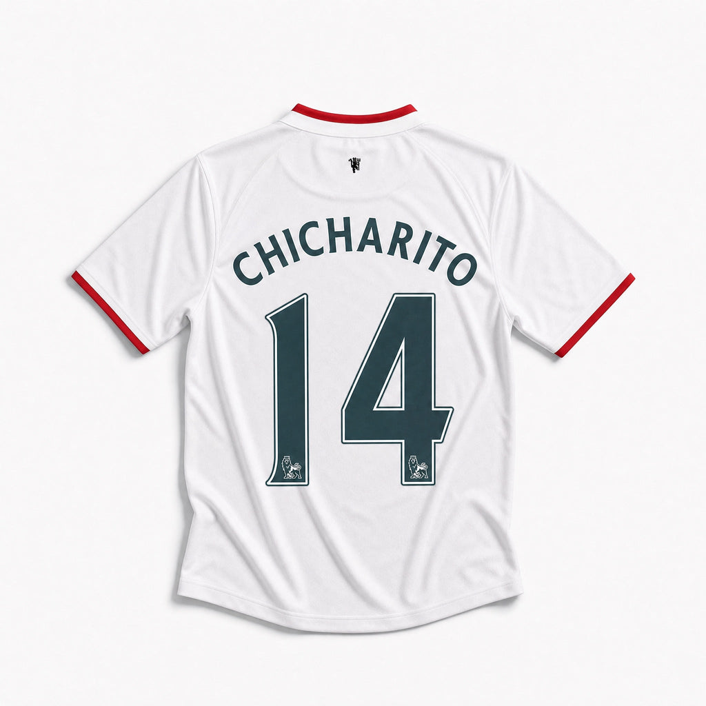 Maglia Chicharito Manchester United Away 2013/14 vista posteriore con numero 14