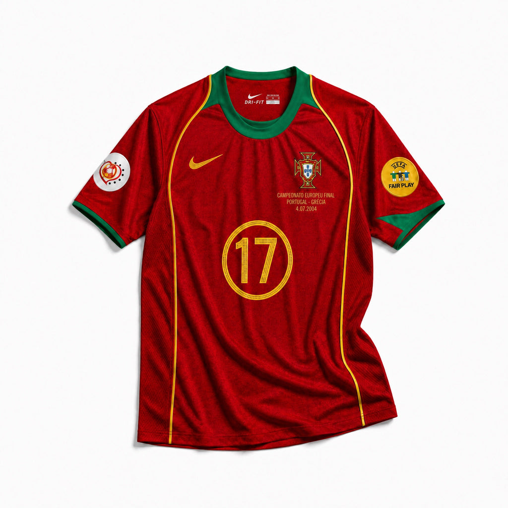 Cristiano Ronaldo CR7 Portugal Home Jersey 2004