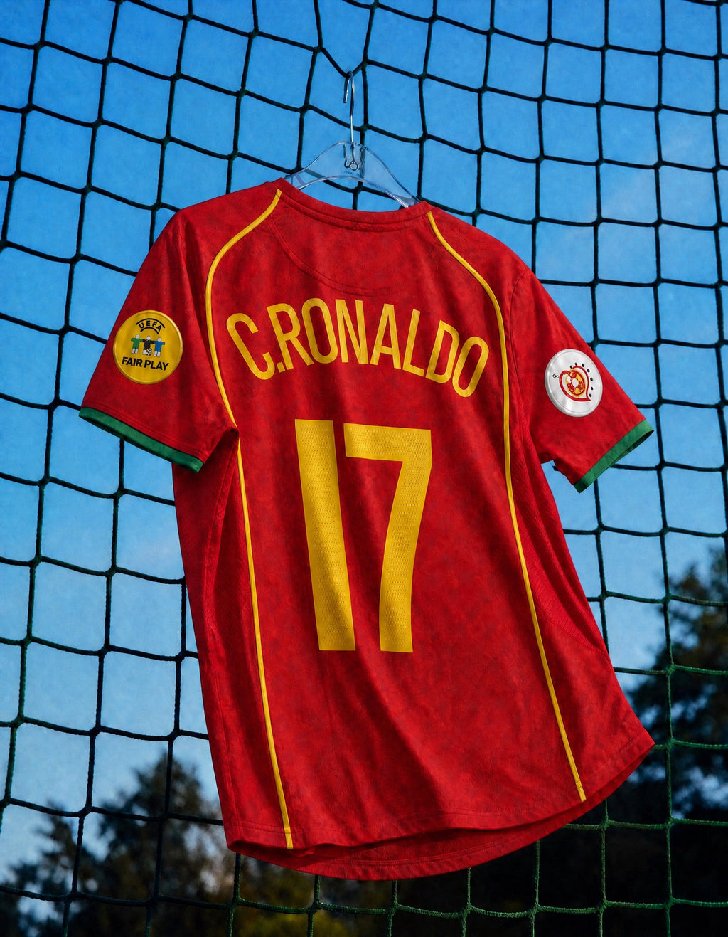 Cristiano Ronaldo CR7 Portugal Home Jersey 2004