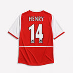 Maglia Thierry Henry Arsenal Home 2002/03 rossa con numero 14 sul retro