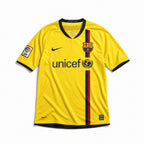 Maglia Barcellona away 2008/09 gialla vista frontale