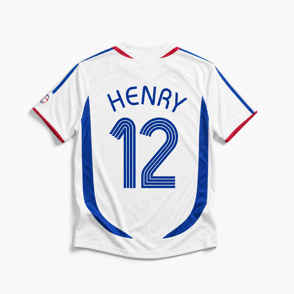 Maglia Francia away 2006 vintage numero 12 vista frontale