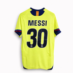 Maglia Barcellona Away 2005/06 Messi numero 30 retro giallo fluo
