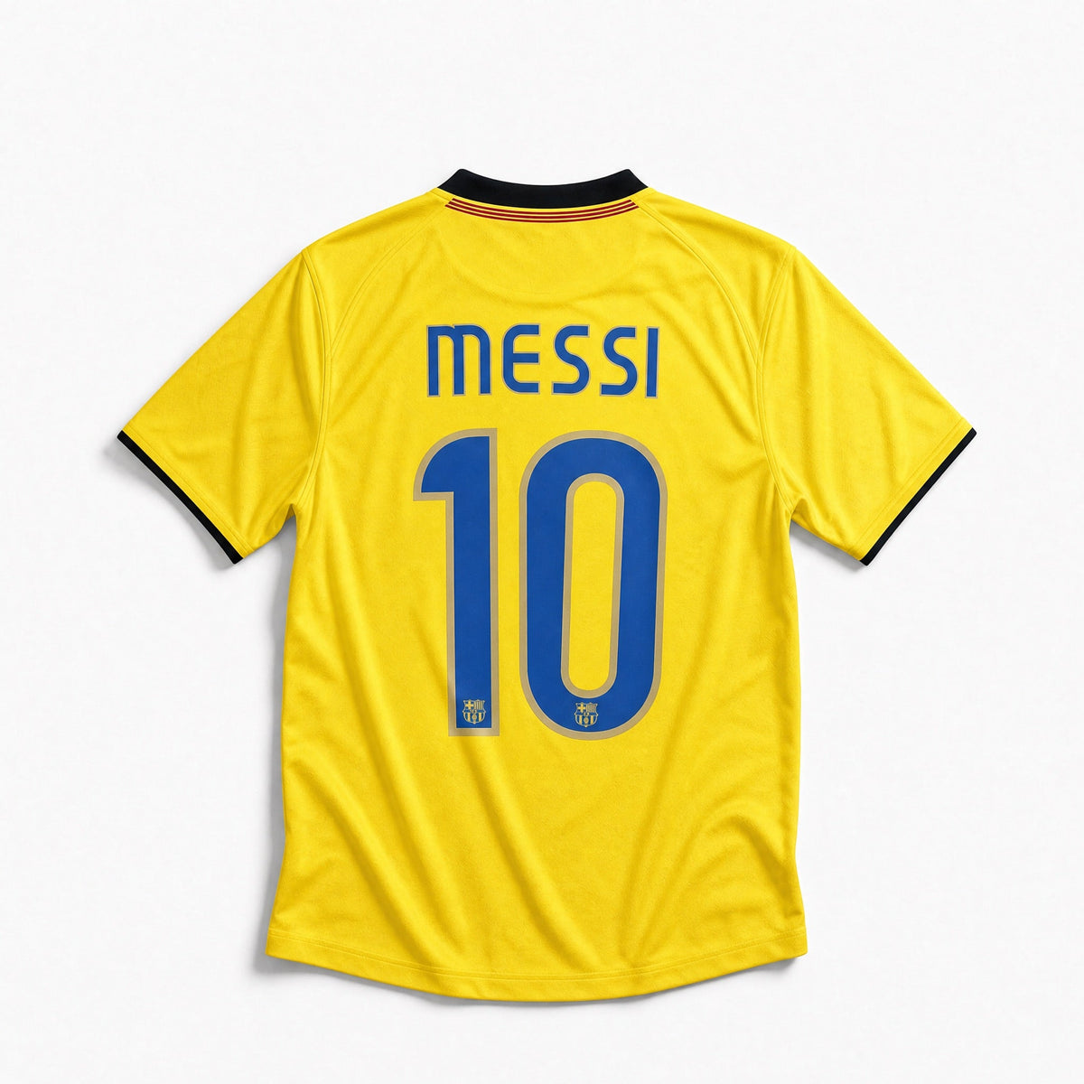 Maglia Messi Barcellona Away 2008/09 gialla numero sul retro
