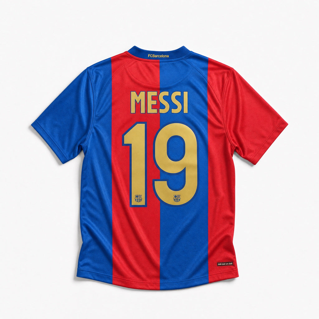 Maglia Barcellona Home 2006/07 Messi numero 19 retro blaugrana
